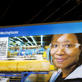 El logo de la compañía Westinghouse en la feria sobre energía nucear de Le Bourget, cerca de Paris. REUTERS/Benoit Tessier