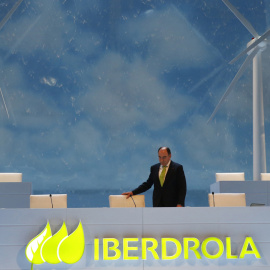 El presidente de Iberdrola, Ignacio Sanchéz Galán, al inicio de la Junta General de Accionistas de Iberdrola, en Bilbao. EFE/Luis Tejido