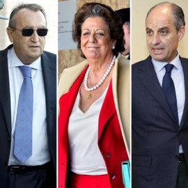 Pedro Antonio Sánchez, Carlos Fabra, Rita Barberá, Francisco Camps, y Ana Mato. EFE