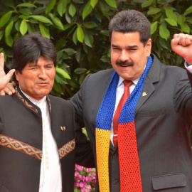 Nicolás Maduro (d) y Evo Morales (i) en la II Reunión de la Comisión de Integración Conjunta Bolivia-Venezuela. EFE/Archivo