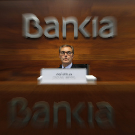 El consejero delegado de Bankia, José Sevilla, durante la presentación de los resultados de la entidad en el primer trimestre de 2017. EFE/Juan Carlos Hidalgo