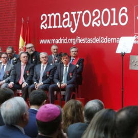 El acto institucional del 2 de mayo en la sede de la Comunidad de Madrid el año pasado.