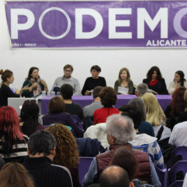 Un dels debats previs a l'assemblea. PODEM PAÍS VALENCIÀ