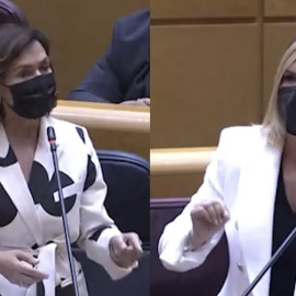 Momentos de tensión entre Carmen Calvo y Salomé Pradas por los indultos a los presos del 'procés'