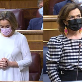 Rifirrafe de Carmen Calvo y Cuca Gamarra sobre los indultos: "Preocúpese de sus compañeros del PP que no van a ir a la segunda parte de la foto de Colón"