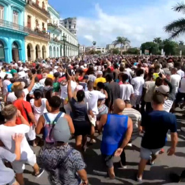 Jornada de protestas y enfrentamientos con la Policía en Cuba