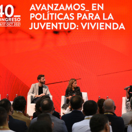 16/10/2021.- La ministra de Transportes, Movilidad y Agenda Urbana, Raquel Sánchez, en un encuentro sobre vivienda enmarcado en el Congreso Federal del PSOE. Jorge Gil / Europa Press