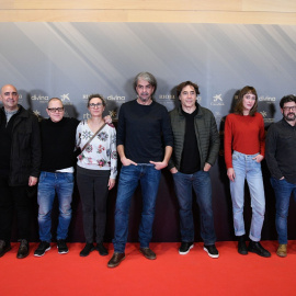 22/12/21. El equipo de 'El buen patrón' durante la lectura de nominados a los Premios Goya en Madrid, a 29 de noviembre de 2021.