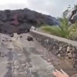 Críticas por grabarse tocando la lava en La Palma