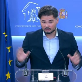 Rufián se desmarca de seguir la estela de Unidas Podemos respecto al acuerdo de Presupuestos y la ley de Vivienda