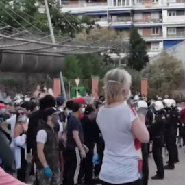 Enfrentamiento vecinal en las protestas contra el Gobierno en Alcorcón