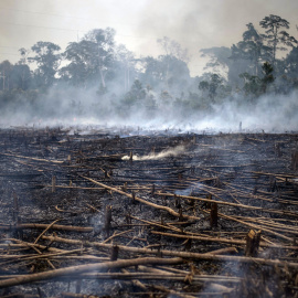 Imagen de un incendio forestal en la selva de Perú. —Ernesto Benavides/ AFP