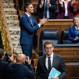 El presidente del Gobierno, Pedro Sánchez, tras ser investido en el Congreso el pasado 16 de noviembre de 2023.