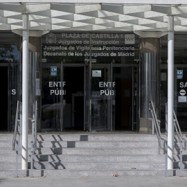 Entrada de los Juzgados de Plaza de Castilla, a 1 de agosto de 2024, en Madrid.