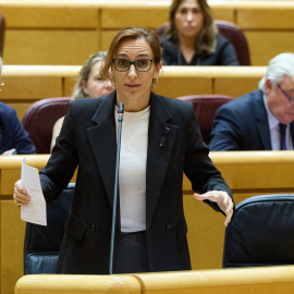 La ministra de Sanidad, Mónica García, interviene en el Senado, a 12 de noviembre de 2024, en Madrid (España).