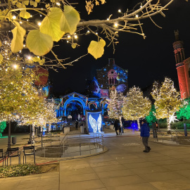 Una imatge d'arxiu de la instal·lació ‘Els llums de Sant Pau’ que es pot veure al Recinte Modernista