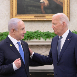 25 de julio de 2024. Joe Biden y Netanyahu en una reunión  en la Casa Blanca, el 25 de julio de 2024.