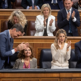 Pedro Sánchez, María Jesús Montero, Yolanda Díaz y Félix Bolaños