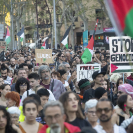 Manifestación en Barcelona en favor de Palestina