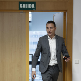 El secretario general del PSOE de Madrid, Juan Lobato, en la Asamblea de Madrid este martes.