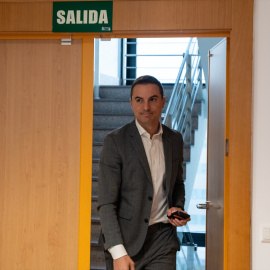 Juan Lobato, a su llegada a la Asamblea de Madrid este pasado martes.