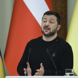  Volodymyr Zelensky en Dinamarca. EFE/EPA/SERGEY DOLZHENKO