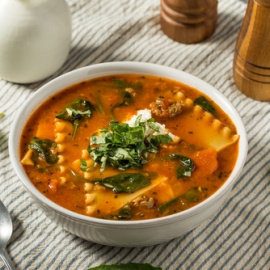 Sopa de lasaña. 