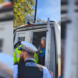 Detienen a Greta Thunberg durante una protesta en Londres