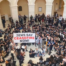 La protesta de judíos estadounidenses en el Capitolio para reclamar el alto el fuego en Gaza