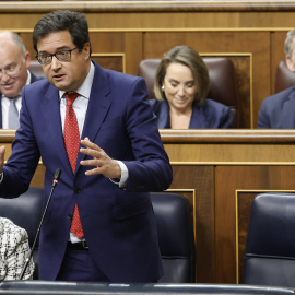 El ministro de Transformación Digital y Función Pública, Óscar López, en el Congreso,