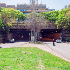 La boca nord del túnel de la Rovira.