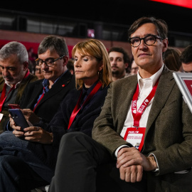 El presidente de la Generalitat, Salvador Illa, durante la inauguración del 41º Congreso Federal del PSOE en el Palacio de Congresos y Exposiciones, a 30 de noviembre de 2024.