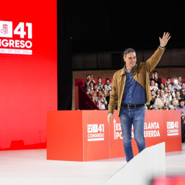 El Presidente del Gobierno, Pedro Sánchez, durante la inauguración del 41º Congreso Federal del PSOE en el Palacio de Congresos y Exposiciones, a 30 de noviembre de 2024 en Sevilla.