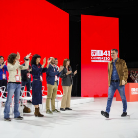 El presidente del Gobierno y secretario general del PSOE, Pedro Sánchez, este sábado en el Congreso Federal del PSOE que se celebra en Sevilla.