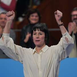 La actual portavoz nacional del BNG, Ana Pontón, celebra durante la XVII Asamblea nacional del BNG, a 1 de diciembre de 2024.