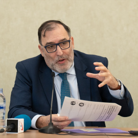  El juez de la Audiencia Nacional, Eloy Velasco, interviene durante un seminario sobre ciberdelincuencia. David Zorrakino / Europa Press.