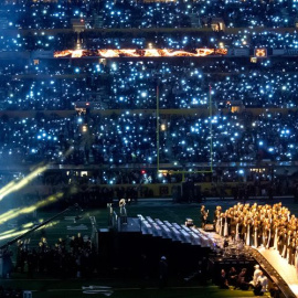 Actuación de Madonna en la Super Bowl de 2012.  Foto: @SAB0TEUR / Flickr.