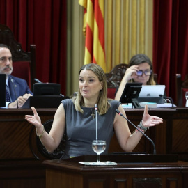 La presidenta del Govern Balear, Marga Prohens, en el Parlament balear, a 2 de octubre de 2024, en Palma de Mallorca.