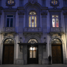 Vistas de la fachada de la sede del Supremo, a 21 de diciembre de 2023.