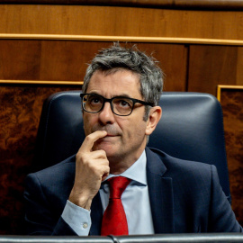 El ministro de Presidencia, Justicia y Relaciones con la Cortes, Félix Bolaños, durante una sesión plenaria, en el Congreso de los Diputados, a 10 de diciembre de 2024, en Madrid.