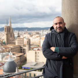 Javier Pacheco, a la seu de CCOO Catalunya.