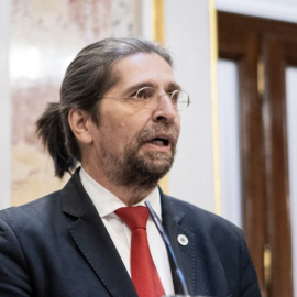 Francisco Sierra, durante la presentación de la ley en el Congreso.