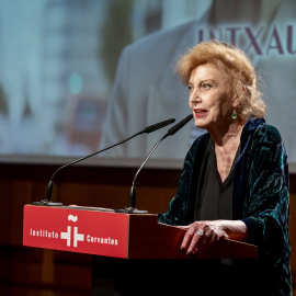 La actriz Marisa Paredes interviene durante la XXVII edición de los 'Premios Club de las 25', en el Instituto Cervantes, a 24 de octubre de 2024, en Madrid (España). Imagen de archivo.