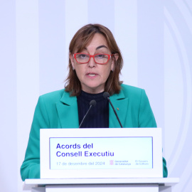 La portaveu del Govern, Sílvia Panequem durant la roda de premsa posterior al Consell Executiu d'aquest dimarts.