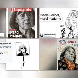 Mensajes de agradecimiento Gisèle Pélicot en las redes sociales por su dignidad.