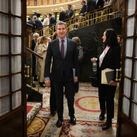 El presidente del Partido Popular, Alberto Núñez Feijóo, durante un pleno en el Congreso de los Diputados de este jueves.