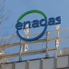 Logo de Enagás en su sede en Madrid.