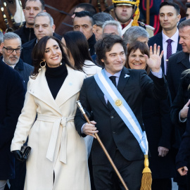 La vicepresidenta argentina, Victoria Villarruel y el presidente argentino, Javier Milei en una imagen de archivo.