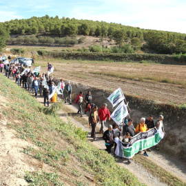 Protesta contra el projecte per fer una central de biogàs a la Sentiu de Sió (la Noguera).