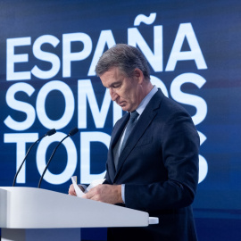 El presidente del Partido Popular, Alberto Núñez Feijóo, ofrece una rueda de prensa, en el Espacio Jorge Juan, a 27 de diciembre de 2024, en Madrid (España). Durante su comparecencia, el presidente del Partido Popular ha realizado un balance político del año 2024.Eduardo Parra / Europa Press27 DICIEMBRE 2024;PP;PARTIDO POPULAR;BALANCE;POLÍTICA;AÑO;202427/12/2024